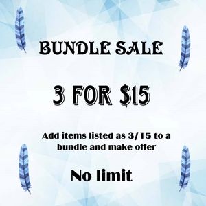 3 For $15 Bundle Deal